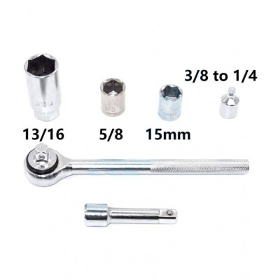 Okasta 40 In 1 Pcs Wrench Tool Kit & Screwdriver And Socket Set tool 1pc (Silver)