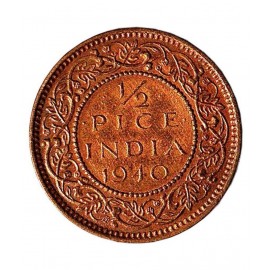 Old Rare 1/2 Pice Year 1940 George VI King Emperor (BRONZE) COIN
