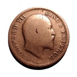 Old Rare One Quarter Anna Year 1908 EDWARD KING EMPEROR Coin Old Rare One Quarter Anna Year 1908 EDWARD KING EMPEROR Coin