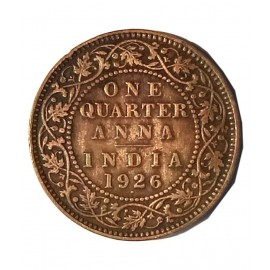 Old Rare One Quarter Anna Year 1926 George V King Emperor Coin Old Rare One Quarter Anna Year 1926 George V King Emperor Coin