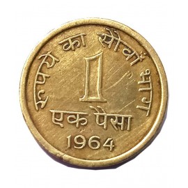 Old Rare one Naya Paise Coin (NICKEL_BRASS) COIN Year 1964