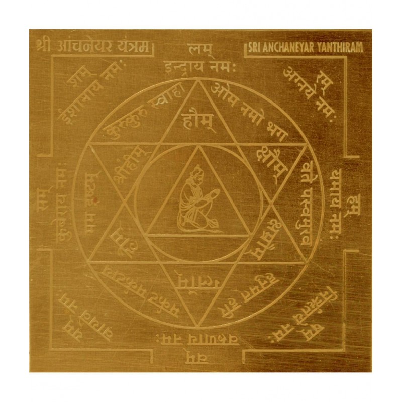 Omkar Anjaneya Yantra Hanuman Yantram Yendram In Copper