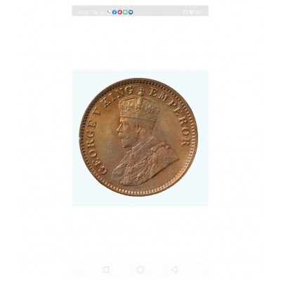 One Quarter Anna 1936 George V, British India, Excellent condition,Un-Circulated, Metal -Bronze, Weight -4.72 g, Diameter -25.4 mm, Thickness -1.35 mm