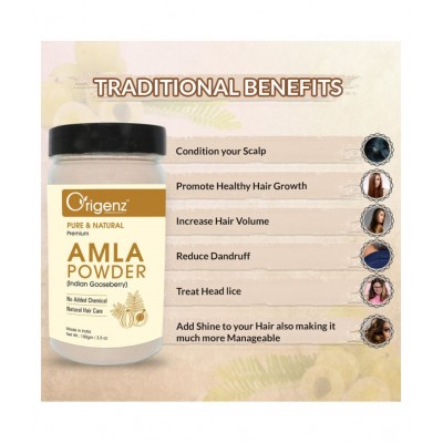 Origenz Amla Powder for Healthy Hair Powder (100gm, Pack of 3)