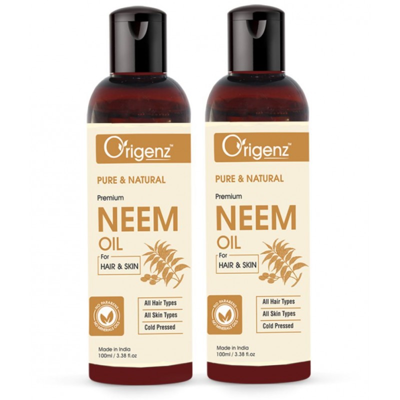 Origenz Premium Neem Oil for Hair & Skin Oil (100ml, Pack of 2)