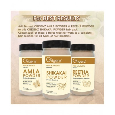 Origenz Premium Shikakai Powder Pack for Healthy Hair, 100gm