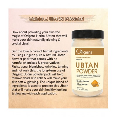 Origenz Premium UBTAN Powder Pack for Face & Body (100gm, Pack of 2)