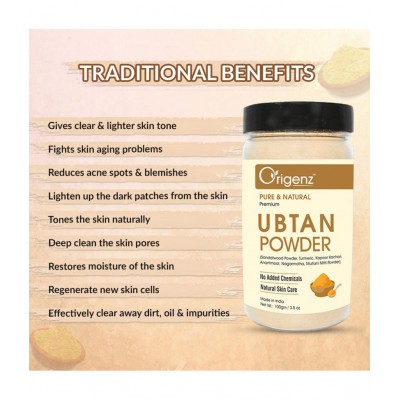 Origenz Premium UBTAN Powder Pack for Face & Body (100gm, Pack of 2)