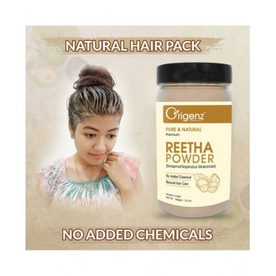 Origenz Reetha Powder Pack for Healthy Hair, 100gm