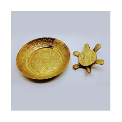 Original Feng Shui Metal Tortoise| Copper Tortoise with Plate for Health , Wealth and Positivity in Life| Metal Tortoise For Good Luck| Feng shui Gift Item For Vaastu, Home Décor