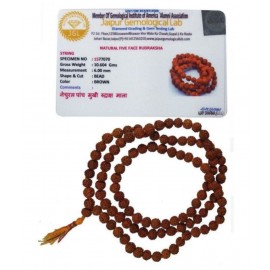 Original-lab-certified-nepal 5 face Rudraksha mala 7.00 -8.00 mm size108 quality beads Original-lab-certified-nepal 5 face Rudraksha mala 7.00 -8.00 mm size108 quality beads