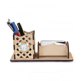 PARAMOUNT TOYS Beige Wood Pen Stand - Pack of 1
