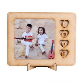 PARAMOUNT TOYS Wood TableTop Brown Single Photo Frame - Pack of 1