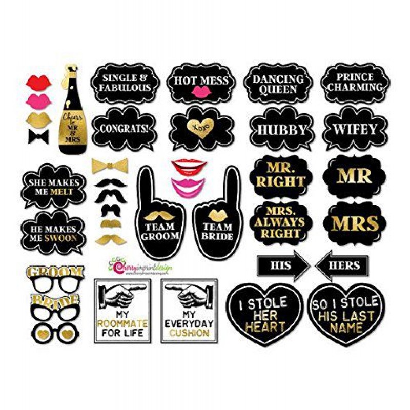 PARTY PROPZ PHOTOBOOTH PROPS/ BACHELOR PHOTO PROPS 38 PCS