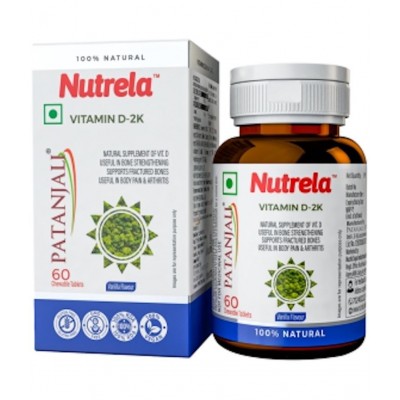 PATANJALI NUTRELA VITAMIN D-2K 60 capsules PACK OF 2