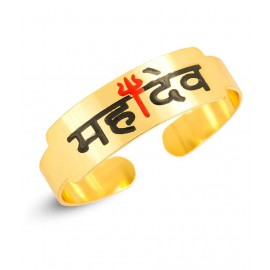 PAYSTORE 24 K Pure Brass Gold Plated Handcrafted Shiva/Mahadev/महादेव Trishul Bahubali Kada Free Size Bracelet Cuff Hand held PAYSTORE 24 K Pure Brass Gold Plated Handcrafted Shiva/Mahadev/महादेव Trishul Bahubali Kada Free Size Bracelet Cuff Hand held
