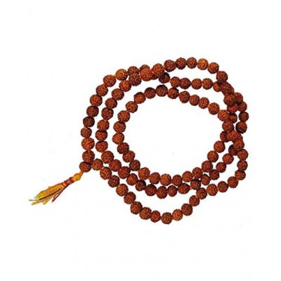 PAYSTORE 5 Mukhi Nepal Rudraksha Mala with 108+1 Beads (7-8mm) - Original With Lab Certification