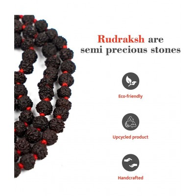 PAYSTORE Black Rudraksha Mala for Women and Men PAYSTORE Black Rudraksha Mala for Women and Men