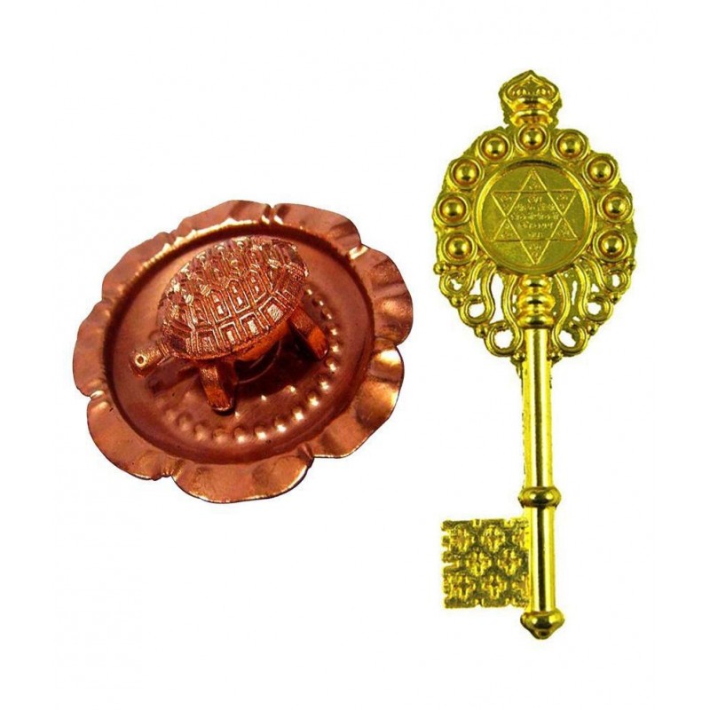 PAYSTORE COMBO OF Sarva Ichha Kachua Kachuva Plate Copper Yantra Wish Turtle Tortoise AND kuber kunji for money