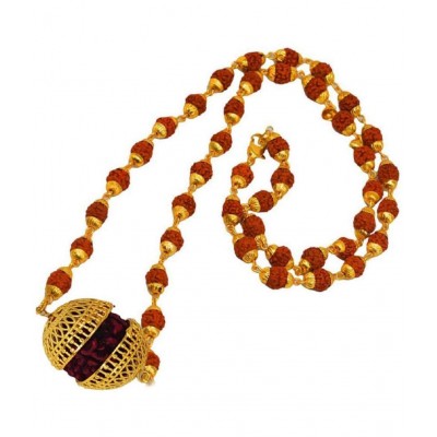 PAYSTORE Combo of Bahubali Rudraksha Mala with Big Rudraksha Pendand in Gold Plated Cap with black leather trishul braclet PAYSTORE Combo of Bahubali Rudraksha Mala with Big Rudraksha Pendand in Gold Plated Cap with black leather trishul braclet