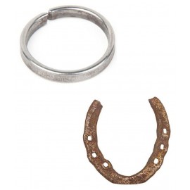 PAYSTORE Combo of Iron Original Black Horse Shoe Ghode ki Naal & Black Horse Shoe Ring for for Good Luck, Restrict Bad/Evil Energy, PAYSTORE Combo of Iron Original Black Horse Shoe Ghode ki Naal & Black Horse Shoe Ring for for Good Luck, Restrict Bad/Evil Energy,