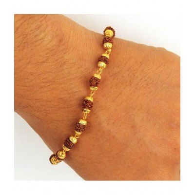 PAYSTORE Combo of Original Nepali Rudraksh Mala with kaju ganesh pendet and rudraksha cap braclet Premium Quality