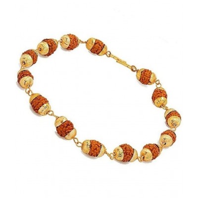 PAYSTORE Combo of gold plated rudraksha cap damru mala with cap braclet. Premium quality PAYSTORE Combo of gold plated rudraksha cap damru mala with cap braclet. Premium quality