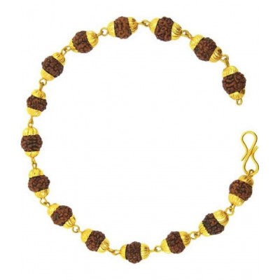 PAYSTORE Combo of gold plated rudraksha cap damru mala with cap braclet. Premium quality PAYSTORE Combo of gold plated rudraksha cap damru mala with cap braclet. Premium quality