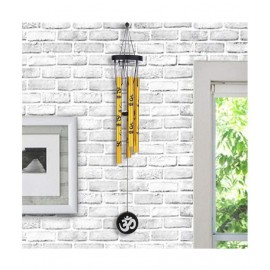 PAYSTORE Feng Shui Metal Wind Chimes with Om Printed on Five Pipes for Good Luck (Golden) PAYSTORE Feng Shui Metal Wind Chimes with Om Printed on Five Pipes for Good Luck (Golden)