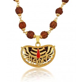 PAYSTORE Gold Plated 1 Face Rudraksha Mahakal/Mahakaal/महाकाल Emerged With 5 Face Covering Rudraksha Mala PAYSTORE Gold Plated 1 Face Rudraksha Mahakal/Mahakaal/महाकाल Emerged With 5 Face Covering Rudraksha Mala