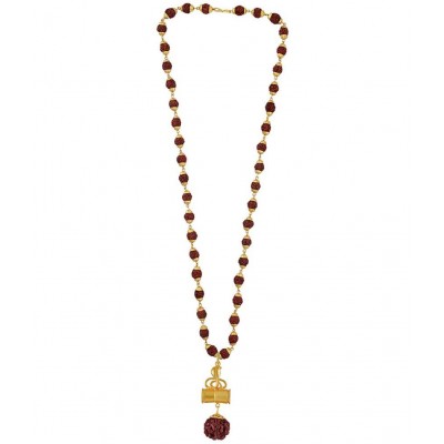 PAYSTORE Gold Plated Bholenath Naag Devta With Panchmukhi Rudraksh Necklace, Openable Damru Shape design, Hindu God Pendant Jewellery for Men and Women PAYSTORE Gold Plated Bholenath Naag Devta With Panchmukhi Rudraksh Necklace, Openable Damru Shape design, Hindu God Pendant Jewellery for Men and Women