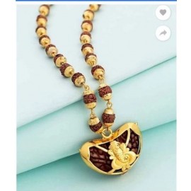 PAYSTORE Gold Plated Kaju Ganesha Rudraksha Mala PAYSTORE Gold Plated Kaju Ganesha Rudraksha Mala