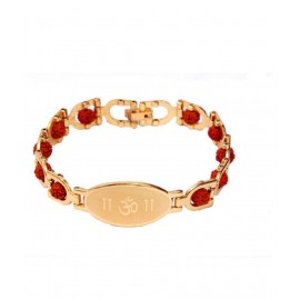 PAYSTORE Gold Plated Premium Traditional OM Rudraksha bracelet KADA PAYSTORE Gold Plated Premium Traditional OM Rudraksha bracelet KADA