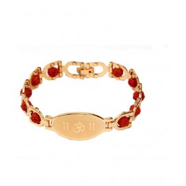 PAYSTORE Gold Plated Premium Traditional OM Rudraksha bracelet KADA PAYSTORE Gold Plated Premium Traditional OM Rudraksha bracelet KADA