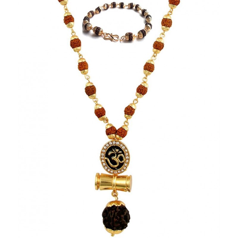 PAYSTORE Gold Plated Wheat Cutt & Kadaa Bracelet AND OM DAMRU BRACLET -For-Men COMBO OF 2 PAYSTORE Gold Plated Wheat Cutt & Kadaa Bracelet AND OM DAMRU BRACLET -For-Men COMBO OF 2