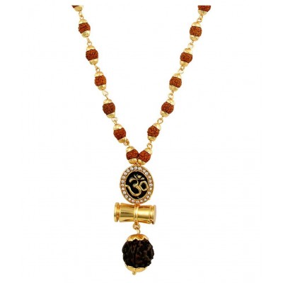 PAYSTORE Gold Plated Wheat Cutt & Kadaa Bracelet-AND OM RUDRAKSHA CAP MALA PAYSTORE Gold Plated Wheat Cutt & Kadaa Bracelet-AND OM RUDRAKSHA CAP MALA