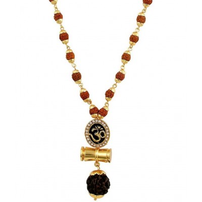 PAYSTORE Gold Plated Wheat Cutt & Kadaa Bracelet-For-Men WIth om damru cap mala PAYSTORE Gold Plated Wheat Cutt & Kadaa Bracelet-For-Men WIth om damru cap mala