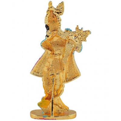 PAYSTORE Lord Krishna Idol | Murti For Car Dashboard | Home Decor | Gifting Decorative Showpiece - 3.5 INCH  (Gold Plated, Multicolor) PAYSTORE Lord Krishna Idol | Murti For Car Dashboard | Home Decor | Gifting Decorative Showpiece - 3.5 INCH  (Gold Plated, Multicolor)