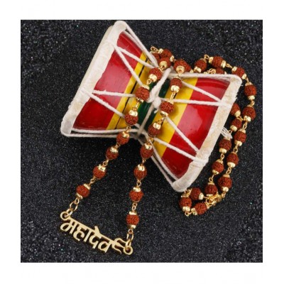 PAYSTORE Lord Shiv / Mahadev Trishul Religious God Pendant with gold plated rudraksha cap malafor Men and Women PAYSTORE Lord Shiv / Mahadev Trishul Religious God Pendant with gold plated rudraksha cap malafor Men and Women