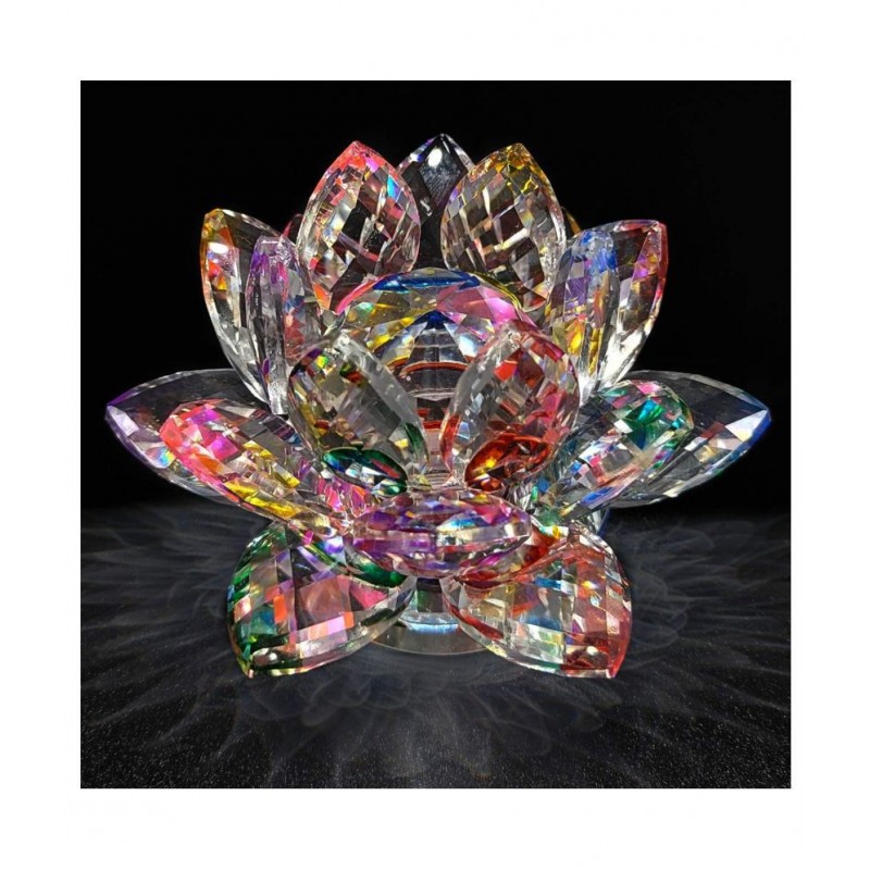 PAYSTORE Lotus Flower, Crystal Lotus for Positive Energy Good Luck, Home Decor and Gift Decorative Showpiece,Crystal Lotus Flower. 4 inch (White) PAYSTORE Lotus Flower, Crystal Lotus for Positive Energy Good Luck, Home Decor and Gift Decorative Showpiece,Crystal Lotus Flower. 4 inch (White)