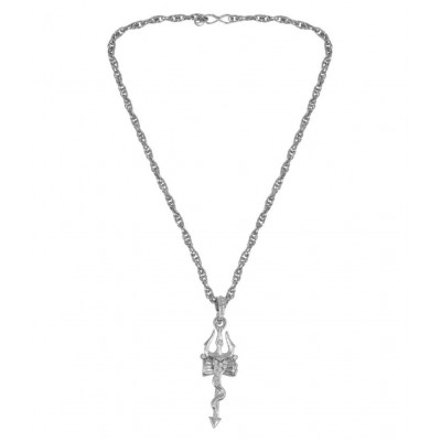 PAYSTORE Mahadev Shiva Symbols Trishul, Damru & Nag Devta, All in one Pendant for Men and Women