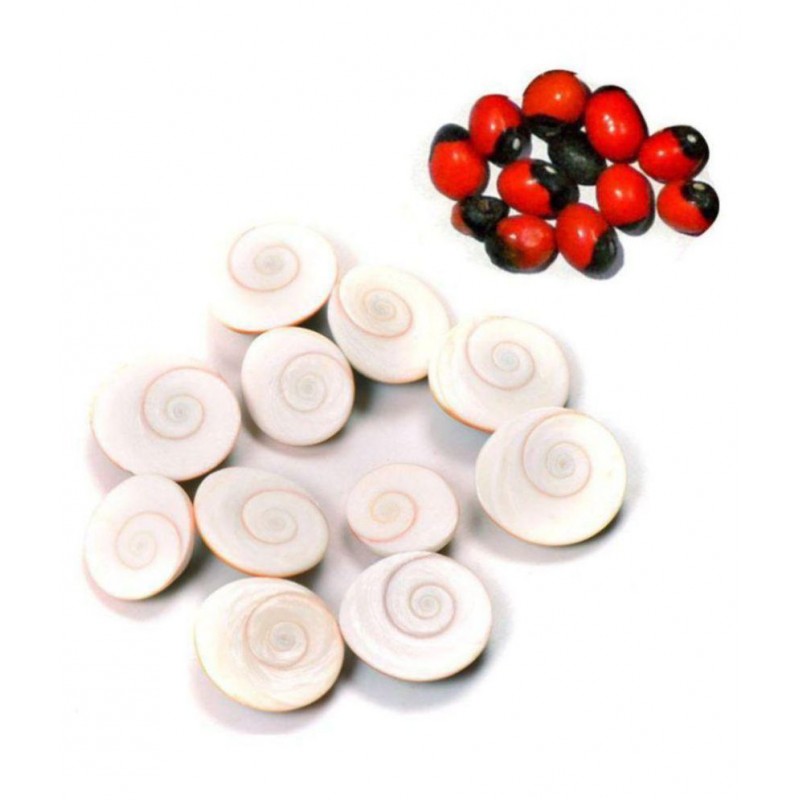 PAYSTORE Natural Gomati Chakra - Gomati Chakram - Rakt Gunj - Lal Gunja 11 + 11 Pieces PAYSTORE Natural Gomati Chakra - Gomati Chakram - Rakt Gunj - Lal Gunja 11 + 11 Pieces