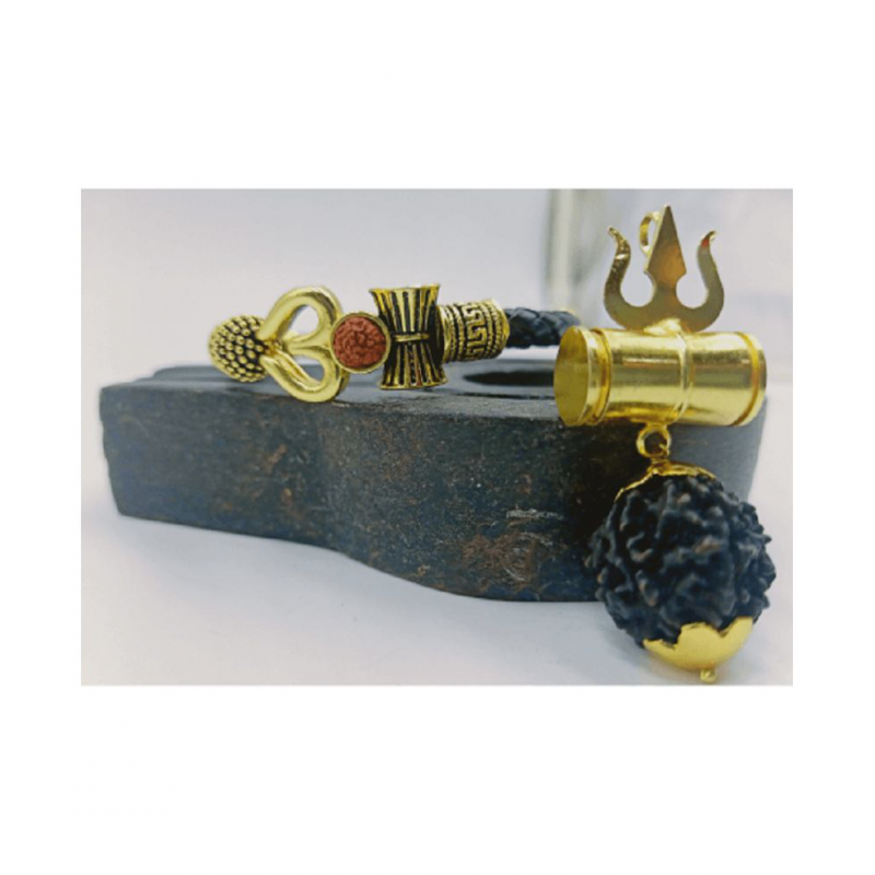 PAYSTORE Om Bracelet With Mahakal Kavach damru locket COMBO PAYSTORE Om Bracelet With Mahakal Kavach damru locket COMBO