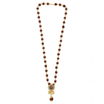 PAYSTORE Om Design, Panchmukhi Damru Rudraksh, Bholenath Siva Pendant with Chain Necklace Men and Women PAYSTORE Om Design, Panchmukhi Damru Rudraksh, Bholenath Siva Pendant with Chain Necklace Men and Women