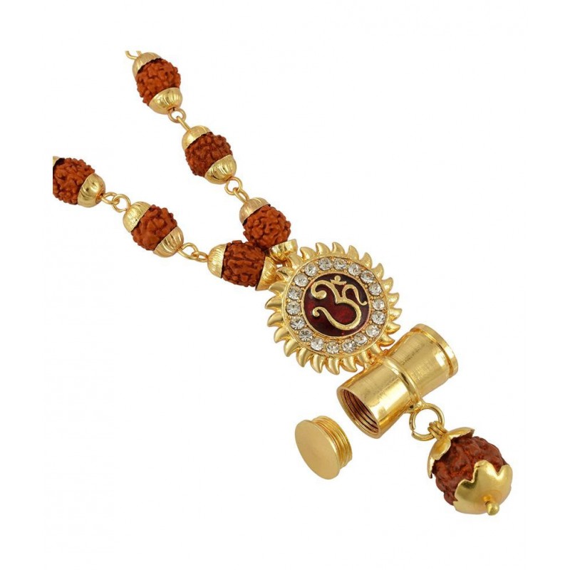 PAYSTORE Om Design, Panchmukhi Damru Rudraksh, Bholenath Siva Pendant with Chain Necklace Men and Women PAYSTORE Om Design, Panchmukhi Damru Rudraksh, Bholenath Siva Pendant with Chain Necklace Men and Women