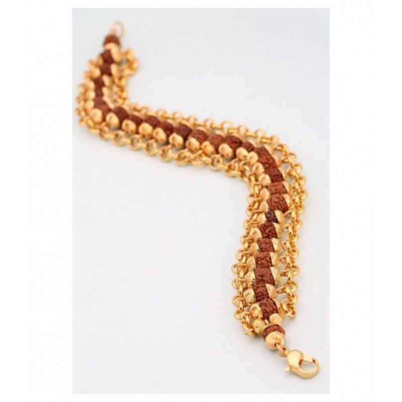 PAYSTORE Rudraksha Gold Tone Bracelet
