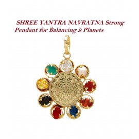PAYSTORE SHREE YANTRA NAVRATNA PENDANT Strong Pendant Shree Yantra Nav Ratna Navratana Energized Navratna PENDANT