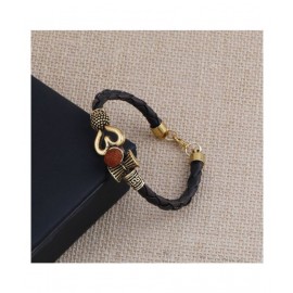 PAYSTORE TRISHUL DAMRU OM RUDRAKSHA GOLD PLATED KADA BRACELET