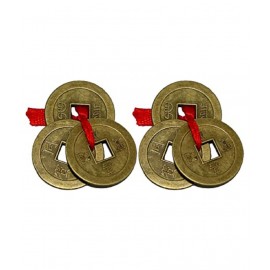 PAYSTORE Three Lucky Coin-Set of 2 | Feng Shui | for Positive Energy, Gift Item, Good Luck, Prosperity & Success- Set of 2