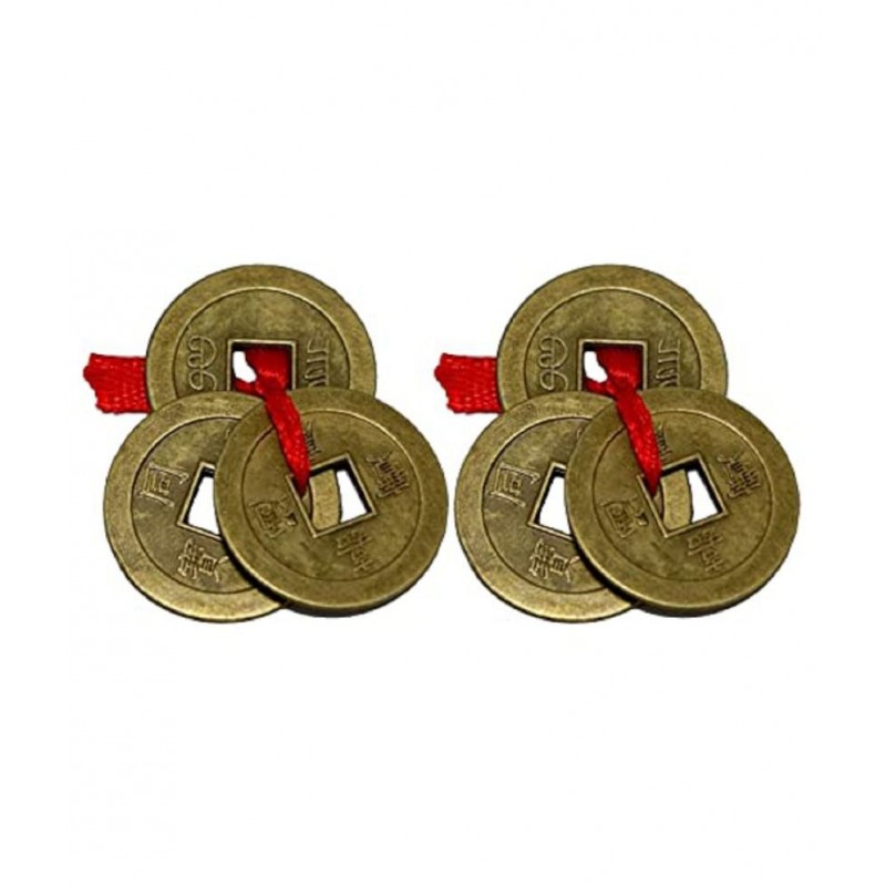 PAYSTORE Three Lucky Coin-Set of 2 | Feng Shui | for Positive Energy, Gift Item, Good Luck, Prosperity & Success- Set of 2